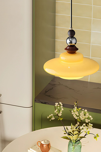 Retro UFO Glass Pendant Lamp - view 9 | vexalamps