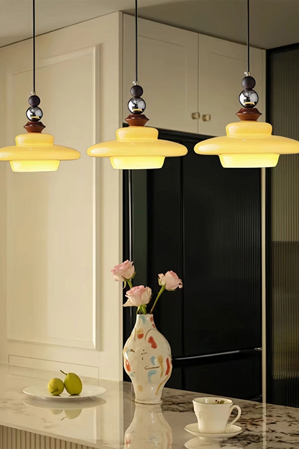 Retro UFO Glass Pendant Lamp - view 11 | vexalamps