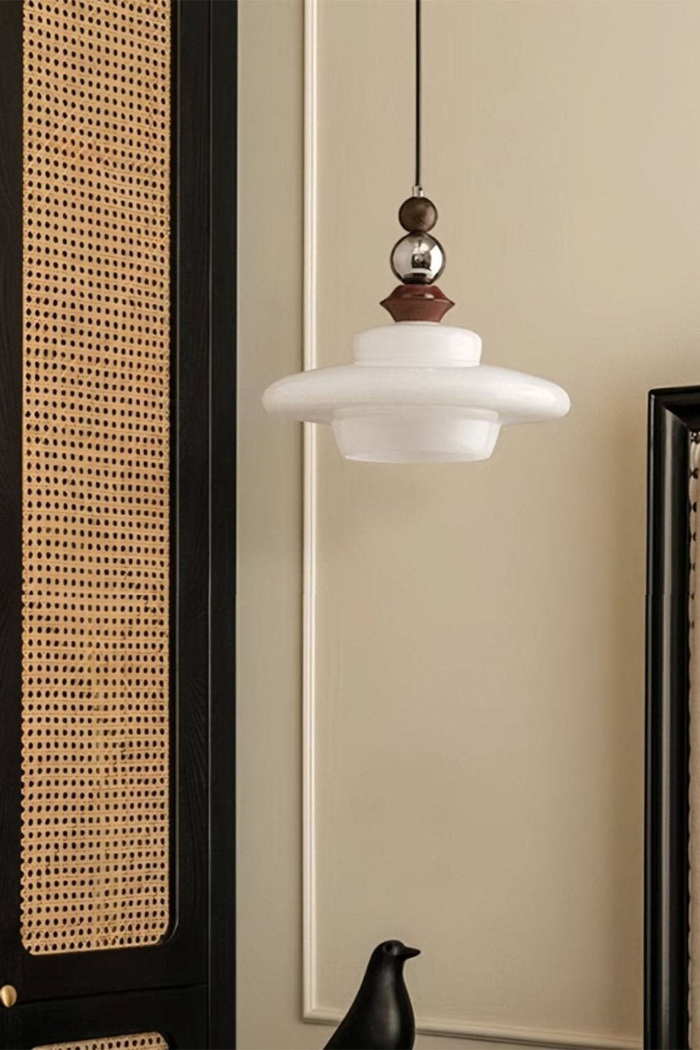 Retro UFO Glass Pendant Lamp - view 3 | vexalamps