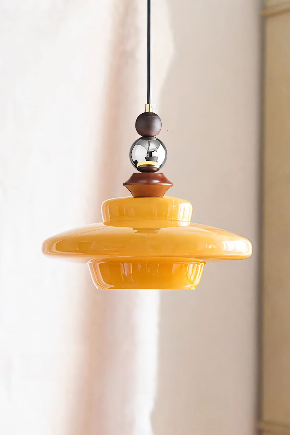 Retro UFO Glass Pendant Lamp - view 13 | vexalamps