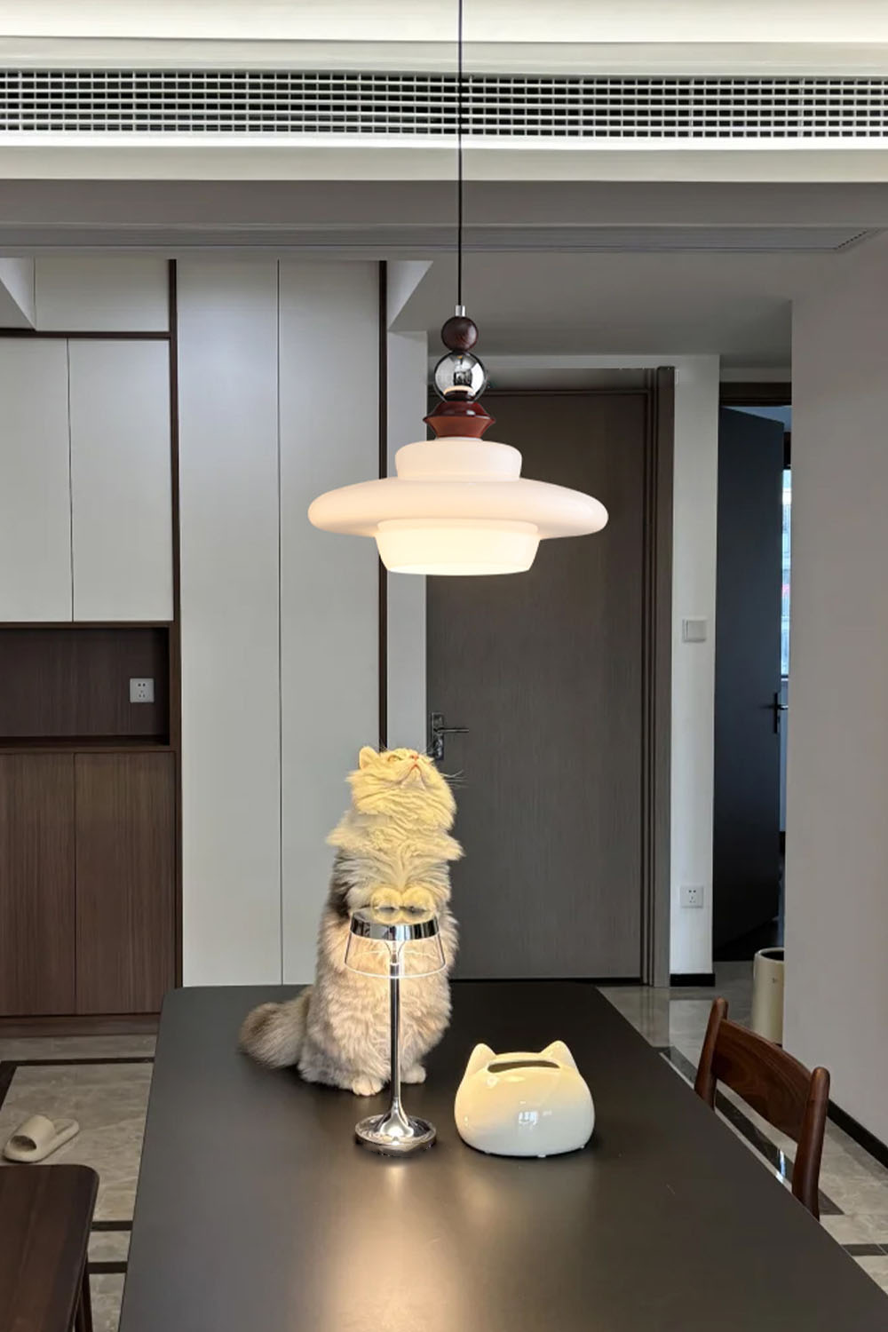 Retro UFO Glass Pendant Lamp - view 6 | vexalamps