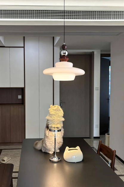 Retro UFO Glass Pendant Lamp - view 6 | vexalamps