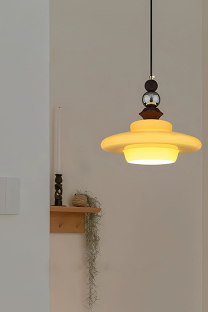 Retro UFO Glass Pendant Lamp - view 18 | vexalamps
