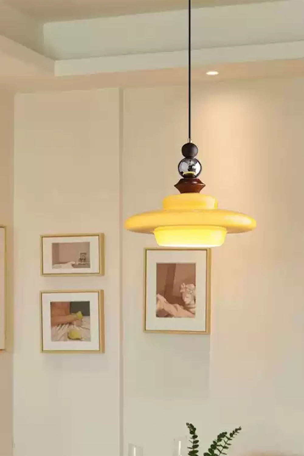 Retro UFO Glass Pendant Lamp - view 8 | vexalamps