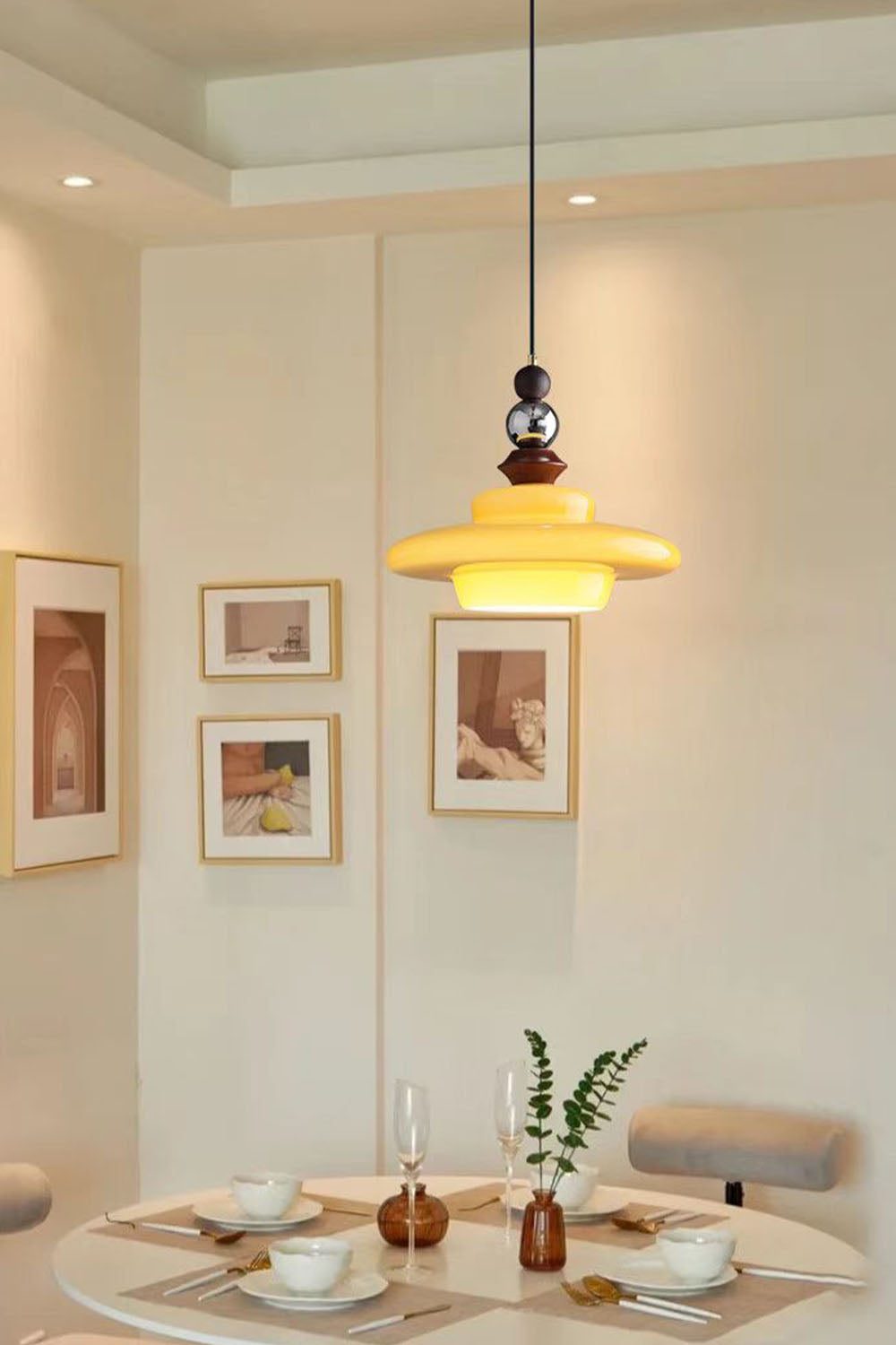 Retro UFO Glass Pendant Lamp - view 22 | vexalamps