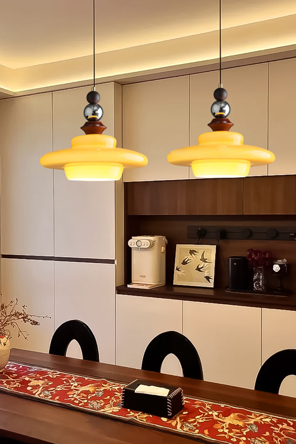 Retro UFO Glass Pendant Lamp - view 23 | vexalamps