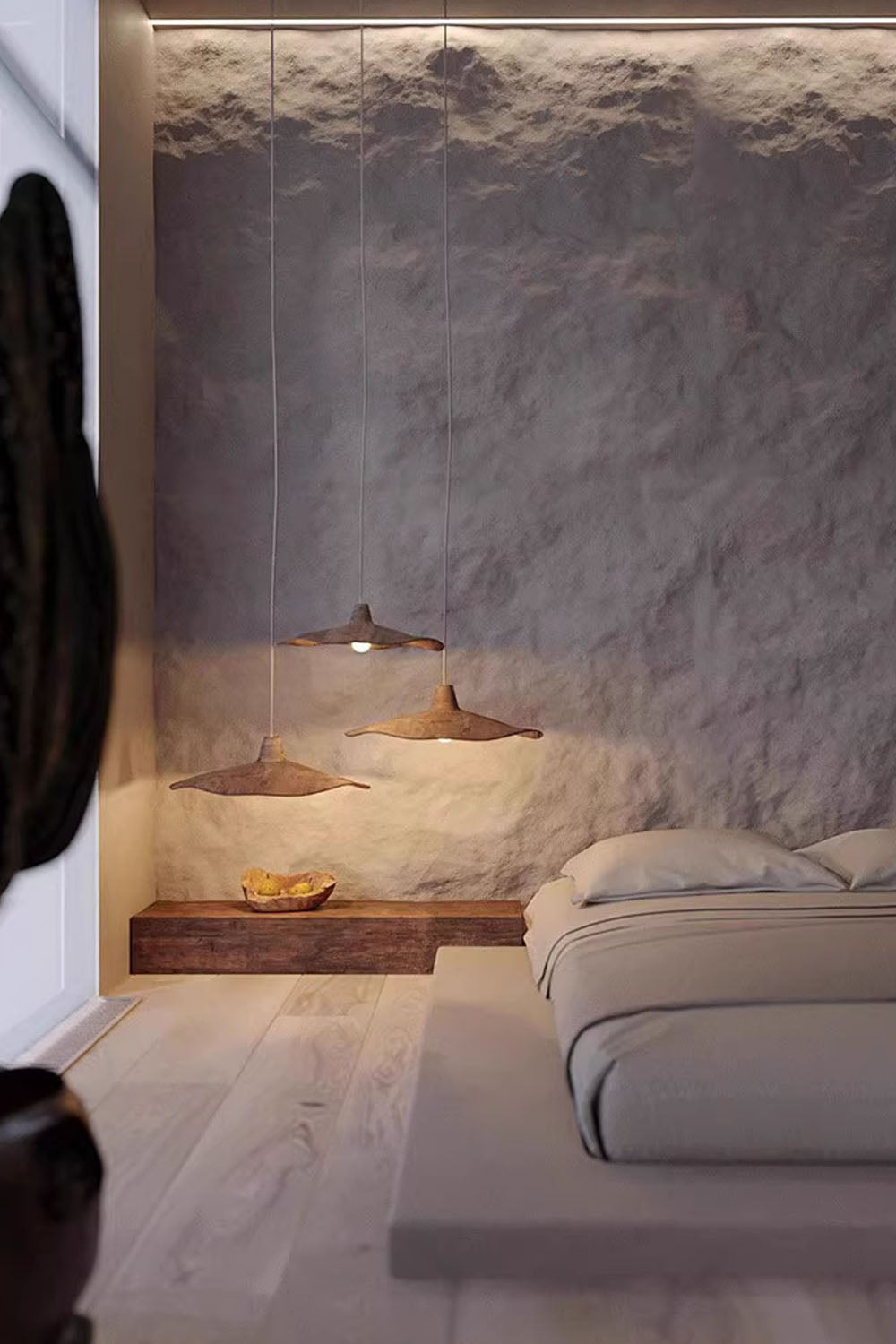 Retro Wabi-Sabi Lotus Leaf Pendant Light - view 5 | vexalamps