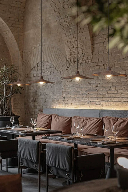 Retro Wabi-Sabi Lotus Leaf Pendant Light - view 7 | vexalamps