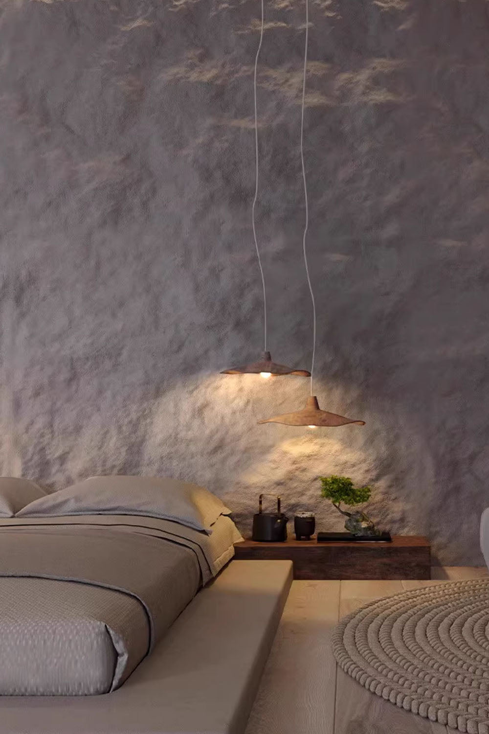 Retro Wabi-Sabi Lotus Leaf Pendant Light - view 8 | vexalamps