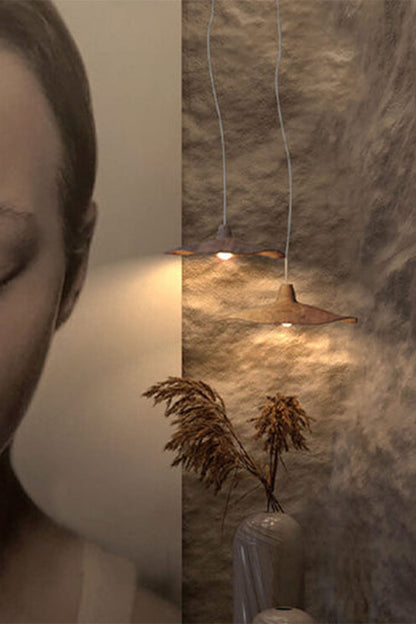 Retro Wabi-Sabi Lotus Leaf Pendant Light - view 11 | vexalamps