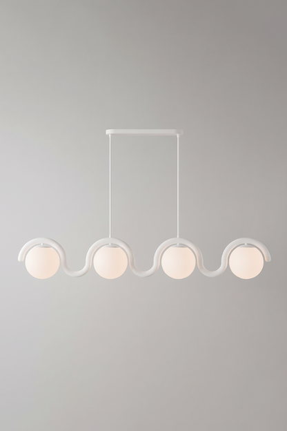Rhythmic Flow Glass Pendant Lamp| Metal, Glass | Vibrant color version isolated on white | vexa lamps