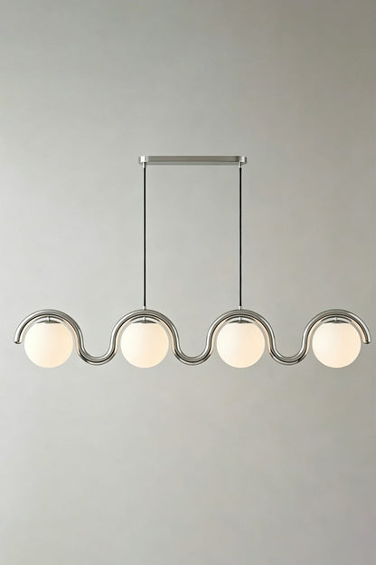 Rhythmic Flow Glass Pendant Lamp| Metal, Glass | Vibrant color version isolated on white | vexa lamps
