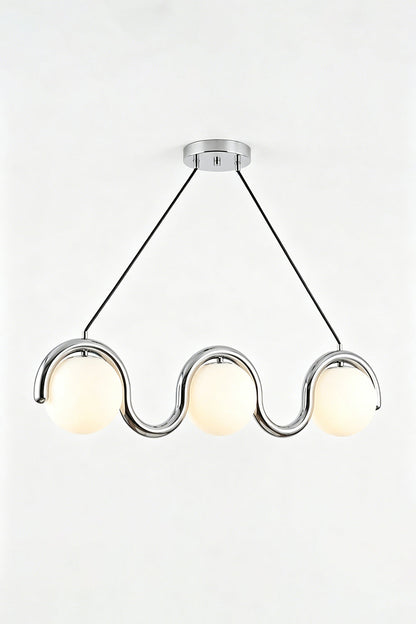 Rhythmic Flow Glass Pendant Lamp| Metal, Glass | Vibrant color version isolated on white | vexa lamps