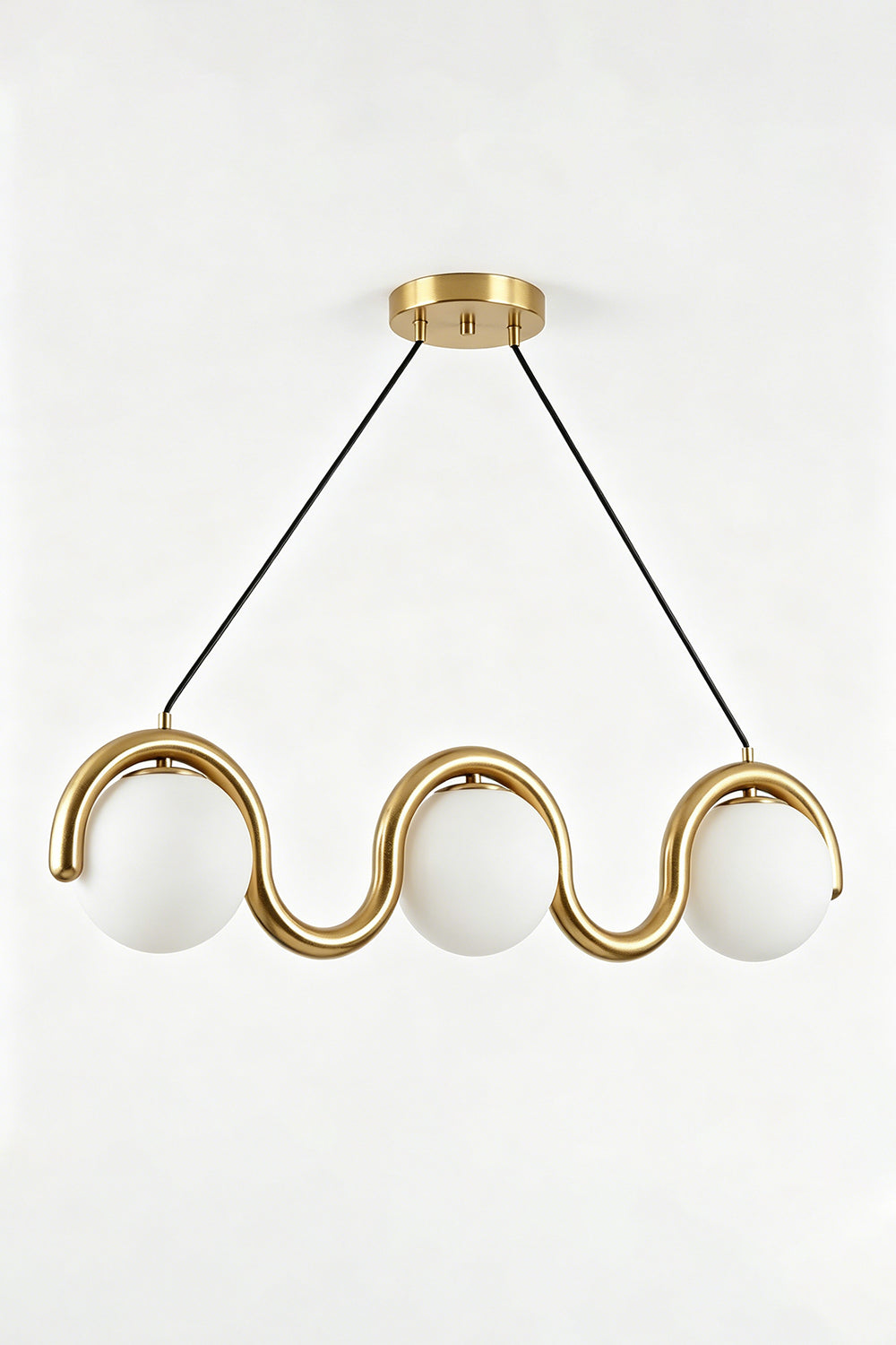 Rhythmic Flow Glass Pendant Lamp| Metal, Glass | Vibrant color version isolated on white | vexa lamps