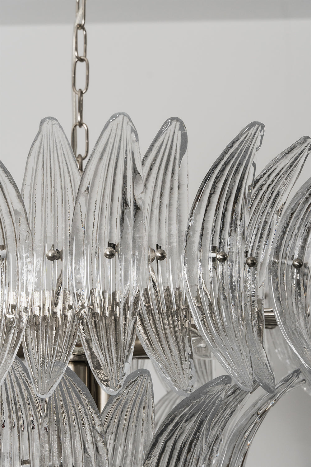 Ribbed Leaf Tier Chandelier |Glass detail | Samu  Lamp