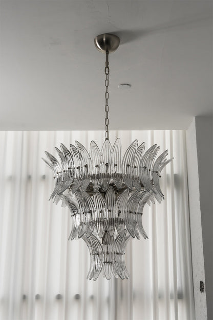 Ribbed Leaf Tier Chandelier | detail | Samu  Lamp