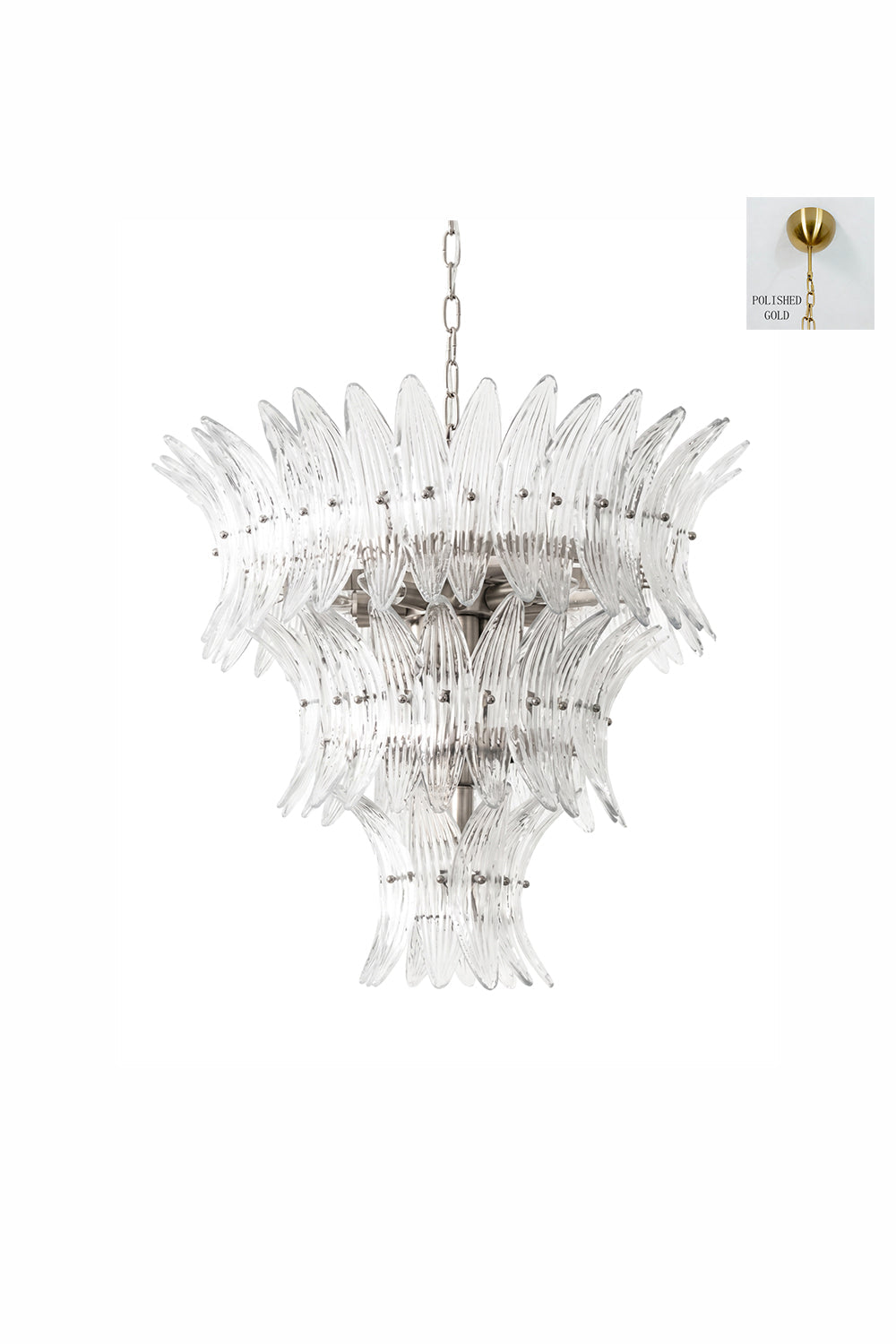 Ribbed Leaf Tier Chandelier Samu  Lamp