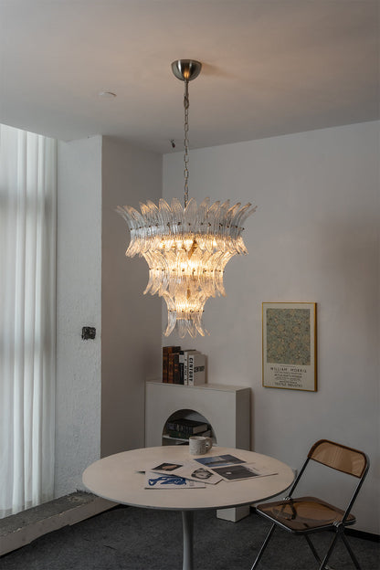 Ribbed Leaf Tier Chandelier for indoor | Samu  Lamp