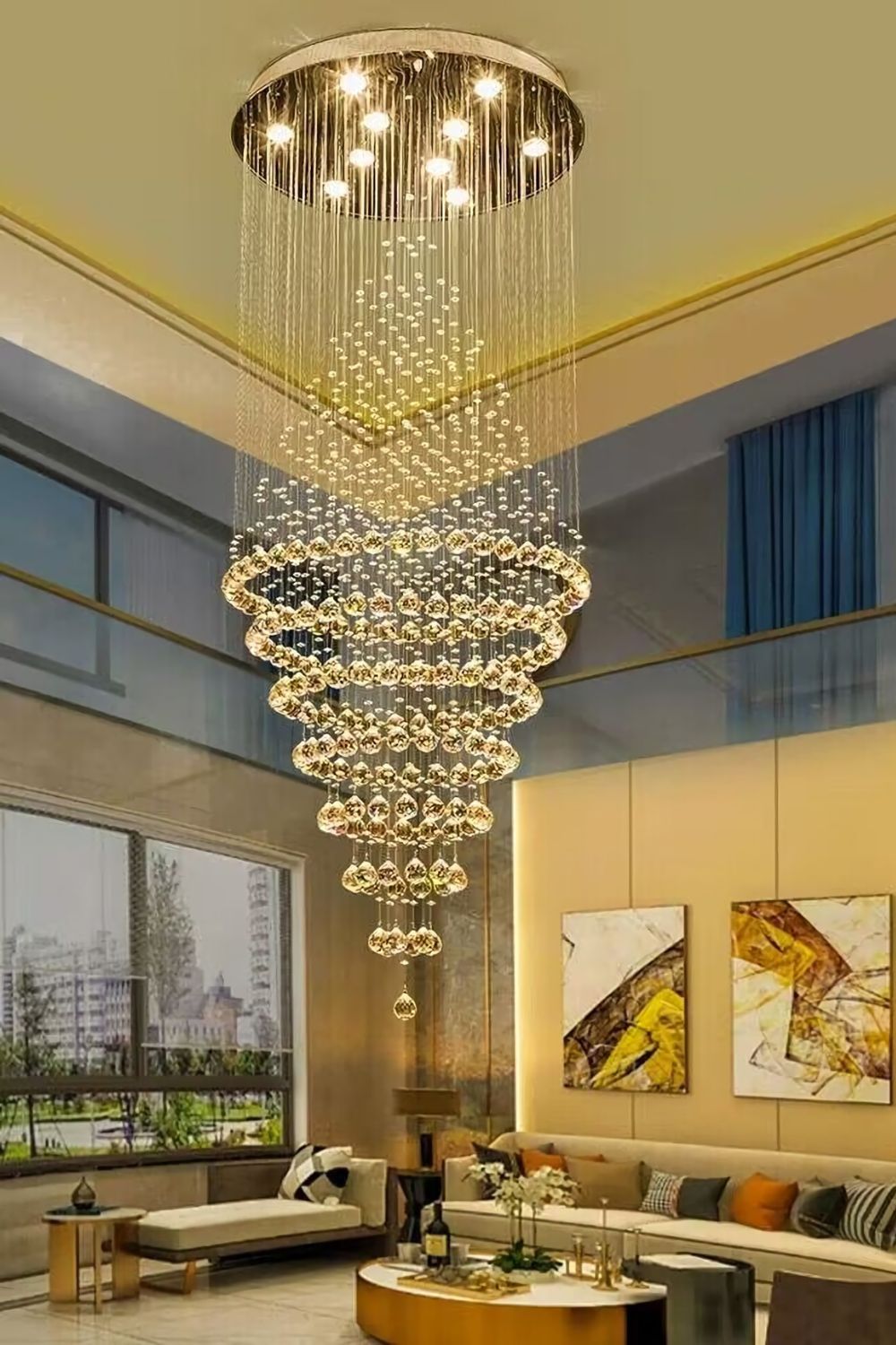 Ring Crystal Chandelier - vexalamps