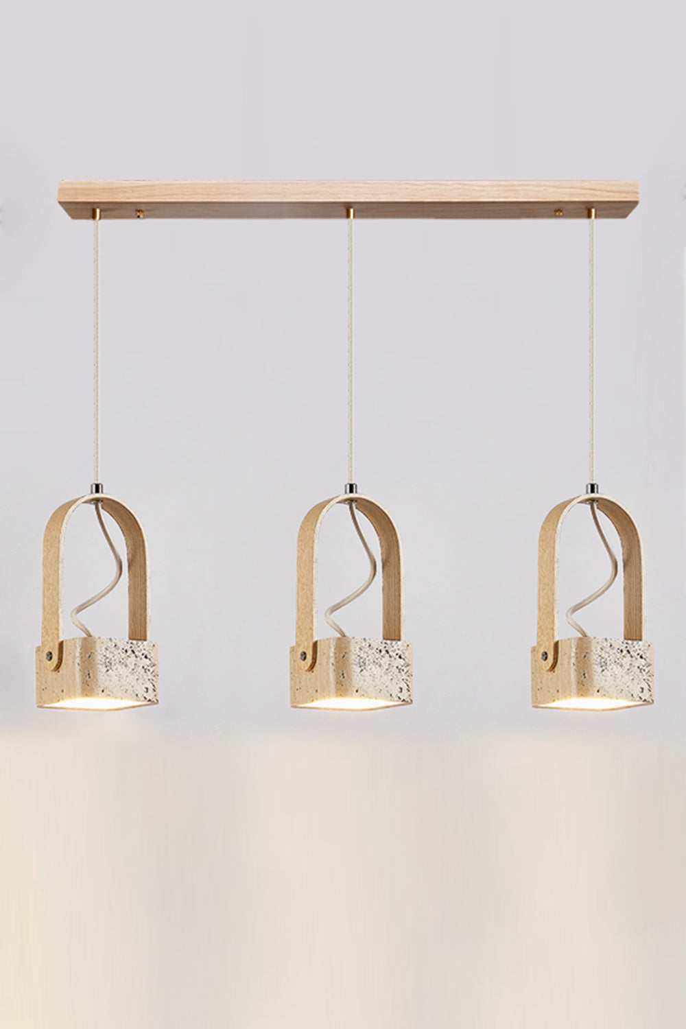 Rotating Travertine Lantern Pendant - view 16 | vexalamps