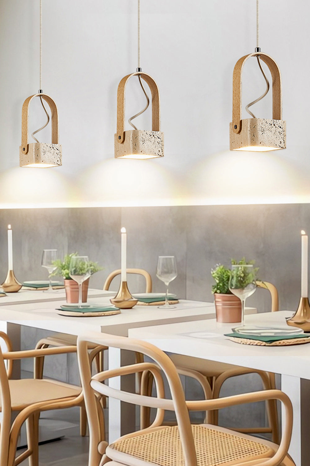 Rotating Travertine Lantern Pendant - view 17 | vexalamps