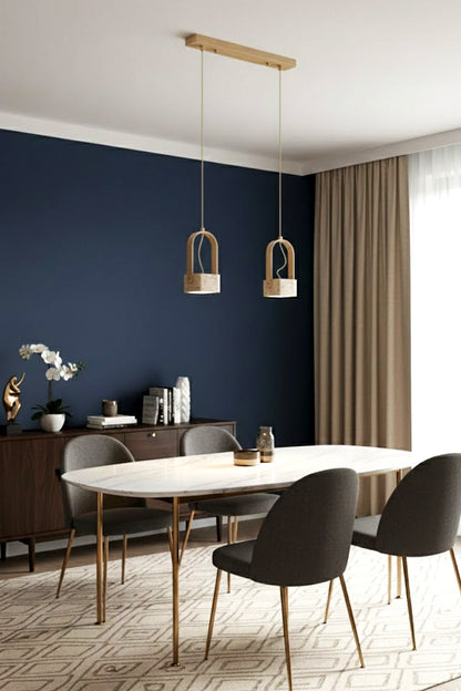 Rotating Travertine Lantern Pendant - view 19 | vexalamps