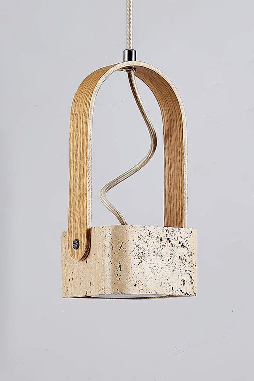 Rotating Travertine Lantern Pendant - view 13 | vexalamps