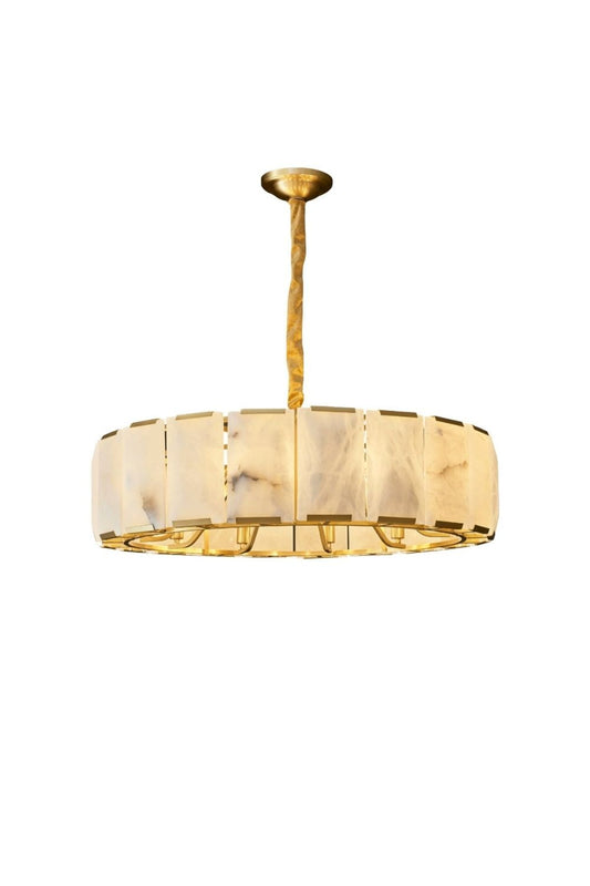 Round Modern Alabaster Chandelier | vexalamps