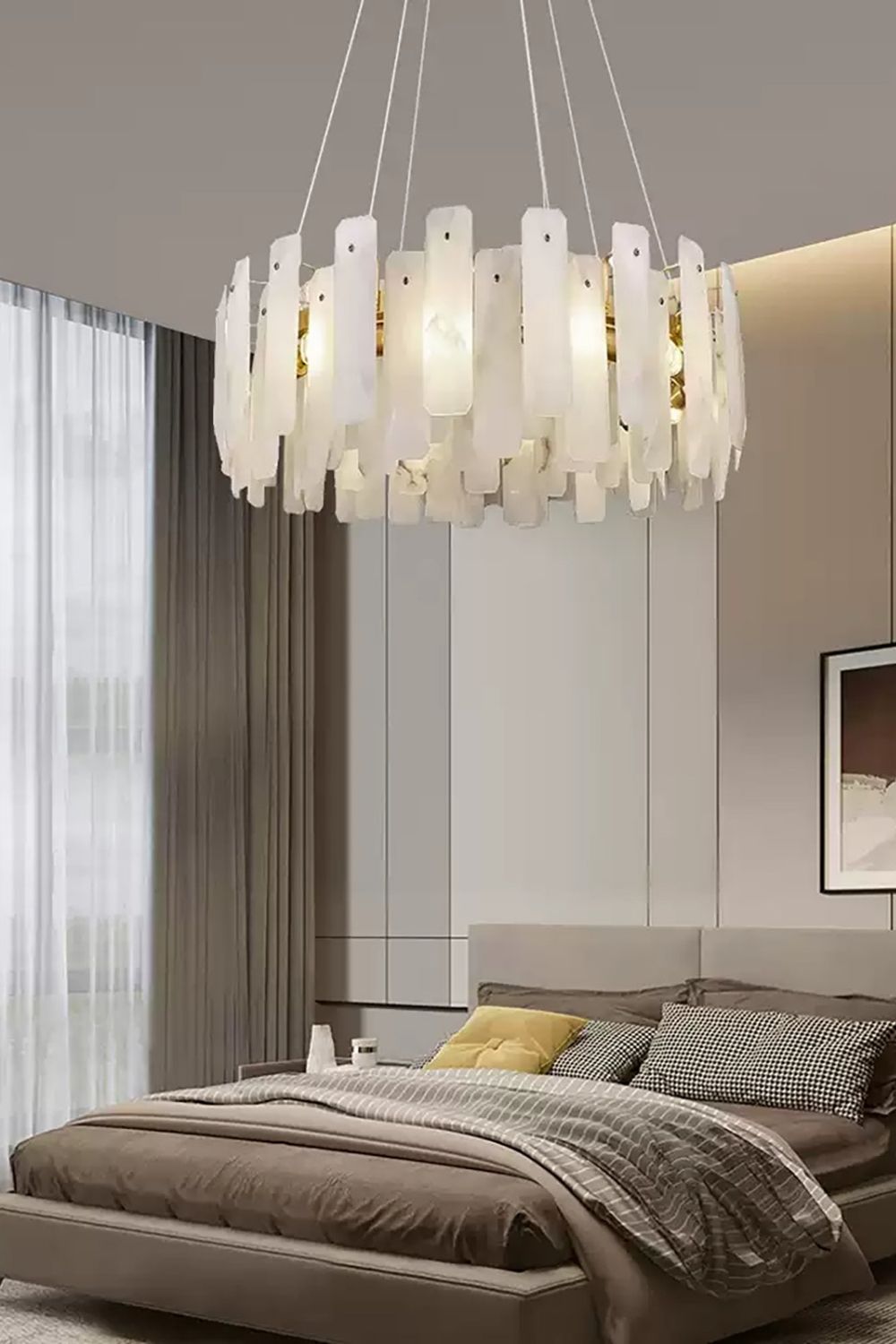 Round Noah Alabaster Chandelier - view 6 | vexalamps
