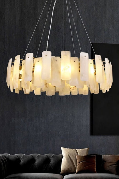 Round Noah Alabaster Chandelier - view 7 | vexalamps