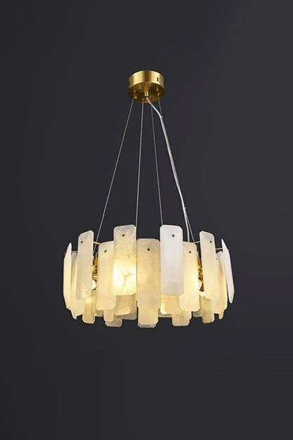 Round Noah Alabaster Chandelier - view 8 | vexalamps