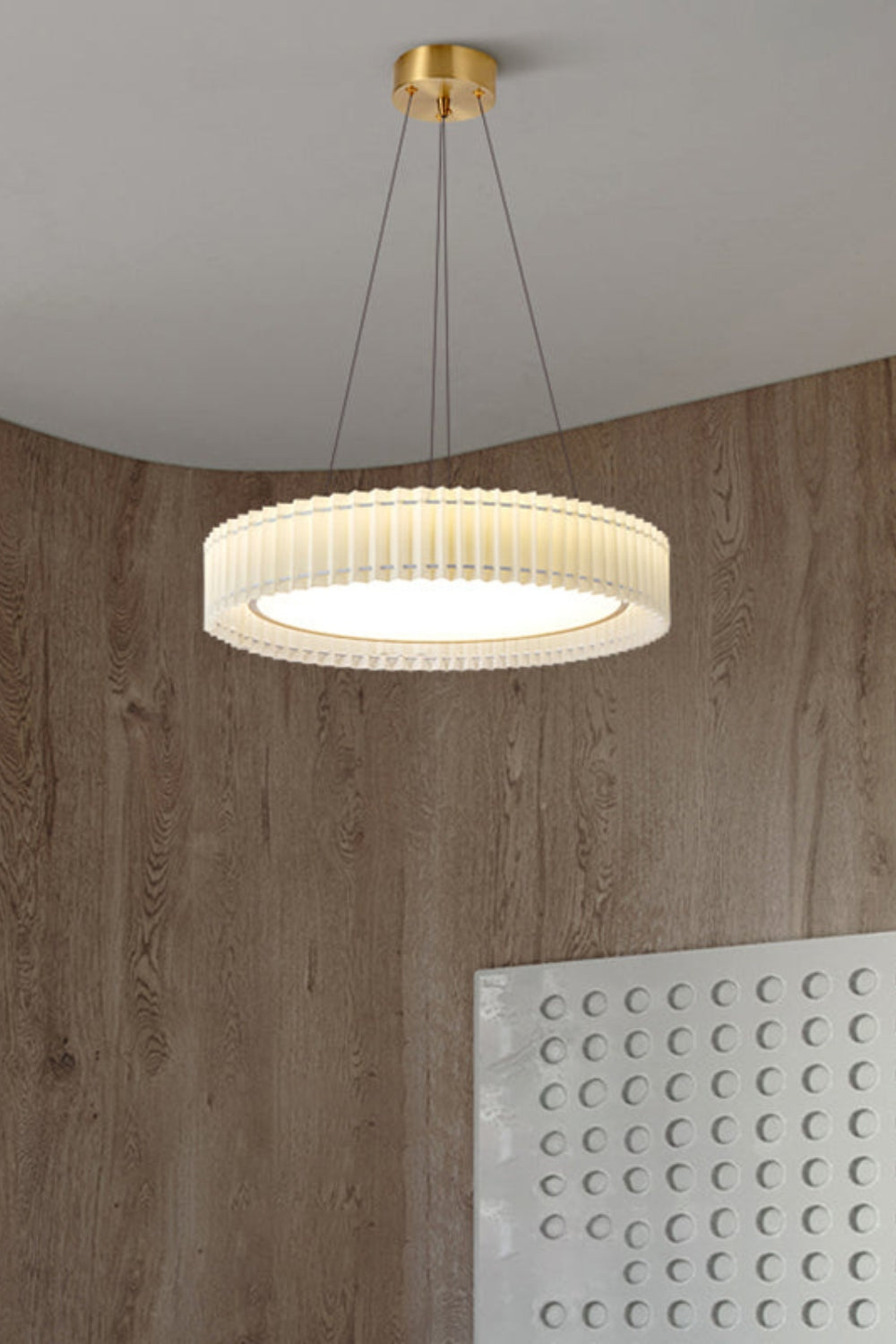 Round Pleated Pendant Lamp - vexalamps
