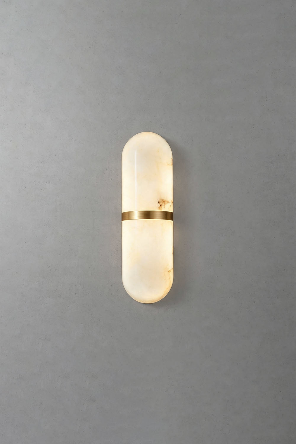 Sabine Capsule Alabaster Wall Sconce - view 11 | vexalamps