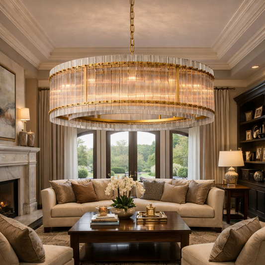 Sae Nari Glass Round Chandelier