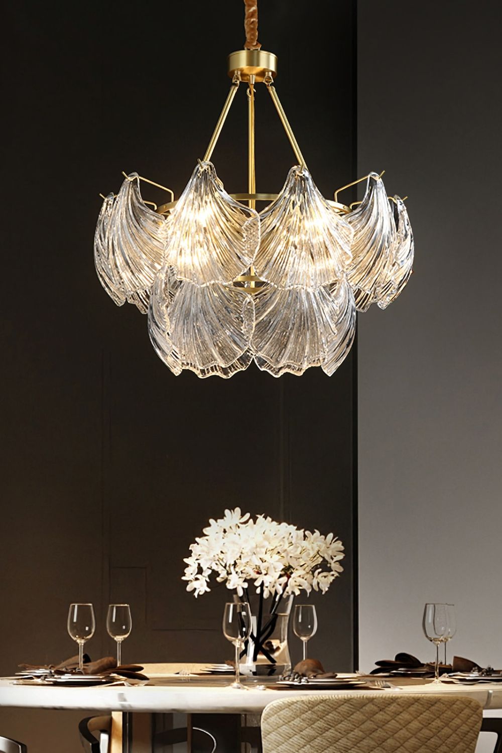 Scallop Shaped Chandelier Light - vexalamps