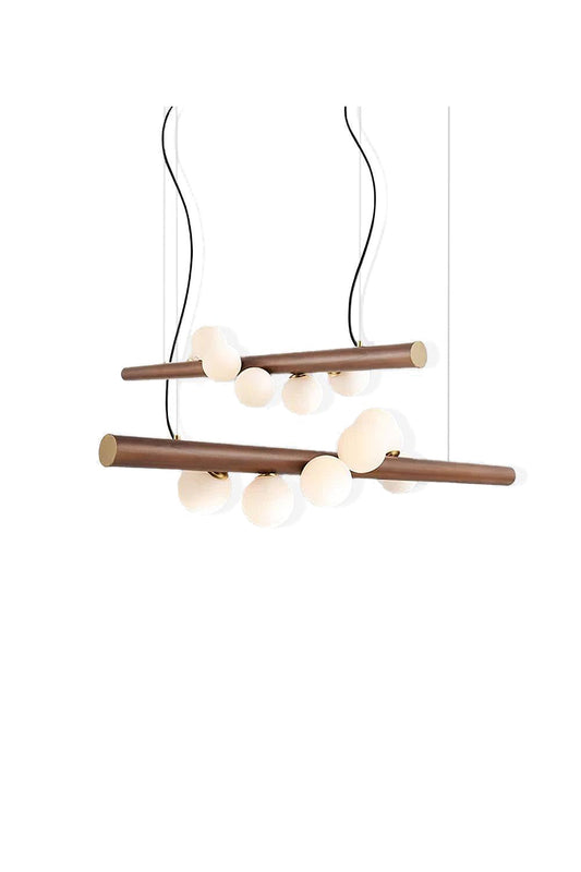 Scandinavian Linear Wooden Pendant Lamp | vexalamps