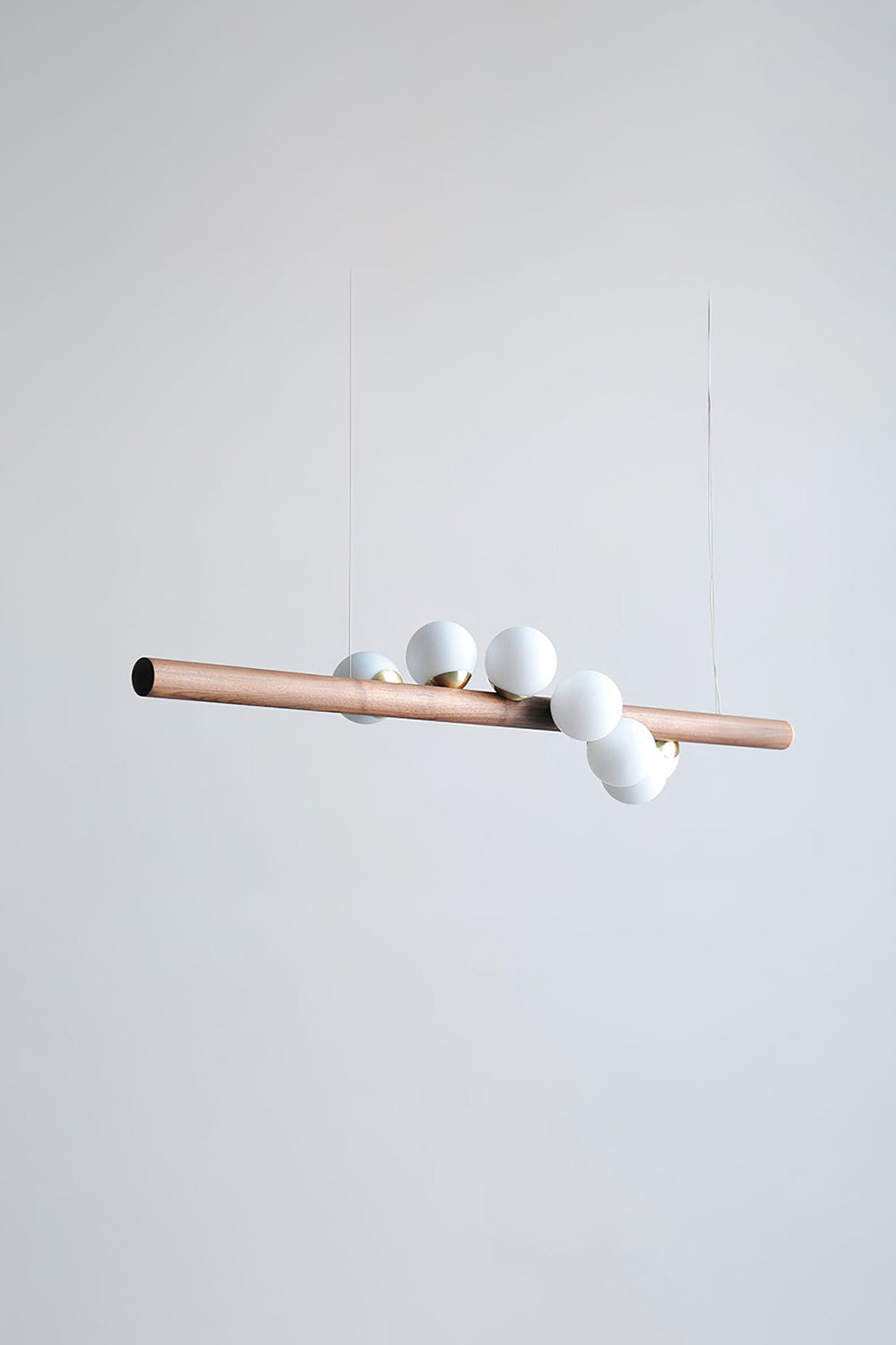 Scandinavian Linear Wooden Pendant Lamp - view 11 | vexalamps