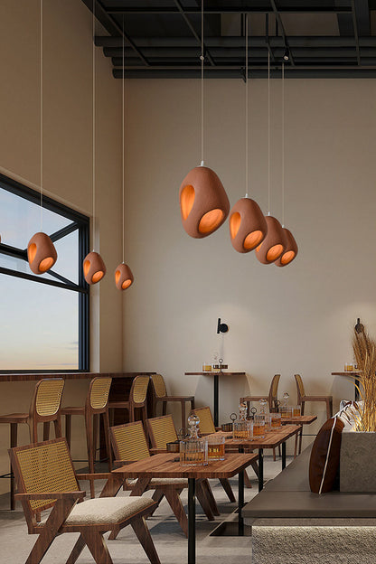 Sculptural Japandi Pendant Lamp - view 4 | vexalamps
