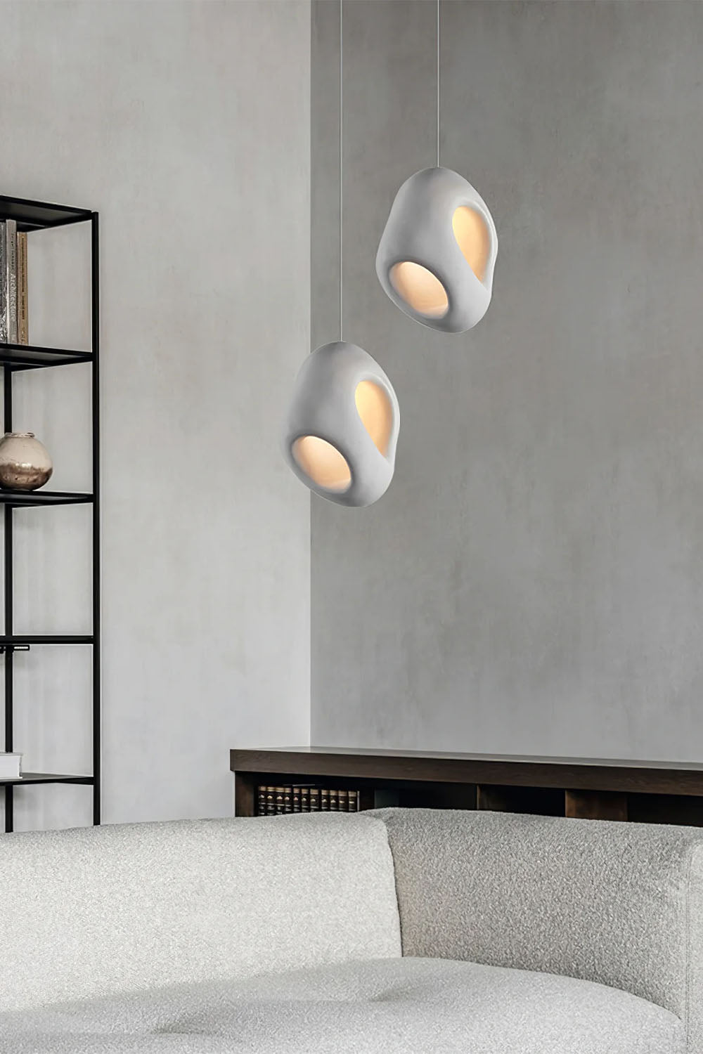 Sculptural Japandi Pendant Lamp - view 7 | vexalamps