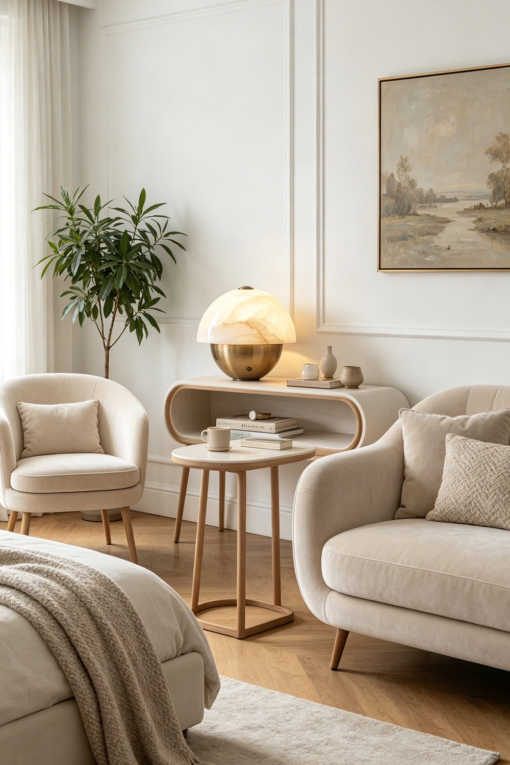 Selene Alabaster Table Lamp - view 7 | vexalamps