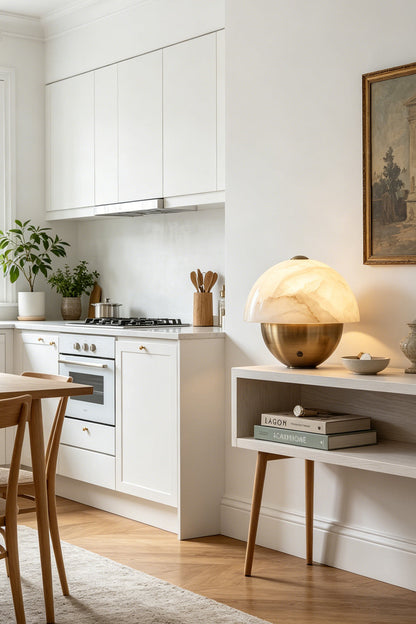 Selene Alabaster Table Lamp - view 5 | vexalamps