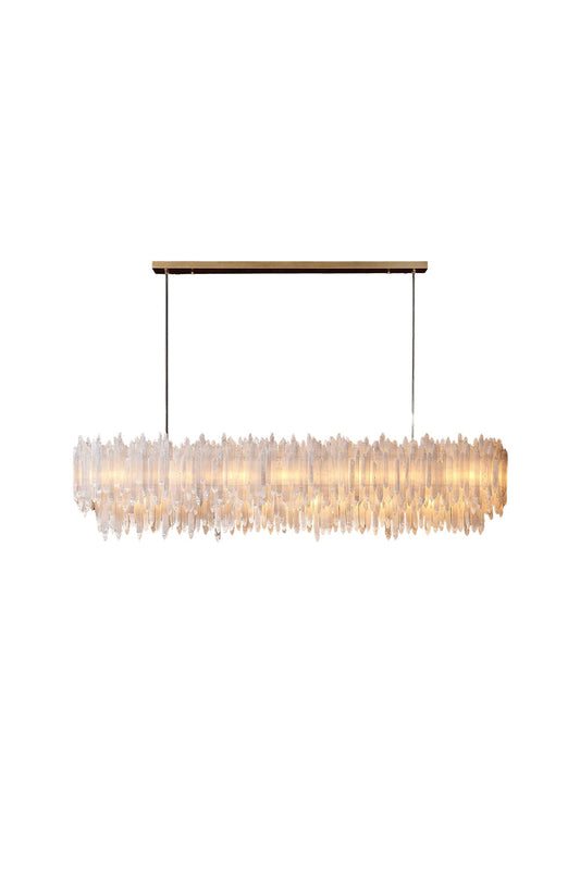 Selenite Layer Rectangular Chandelier | vexalamps