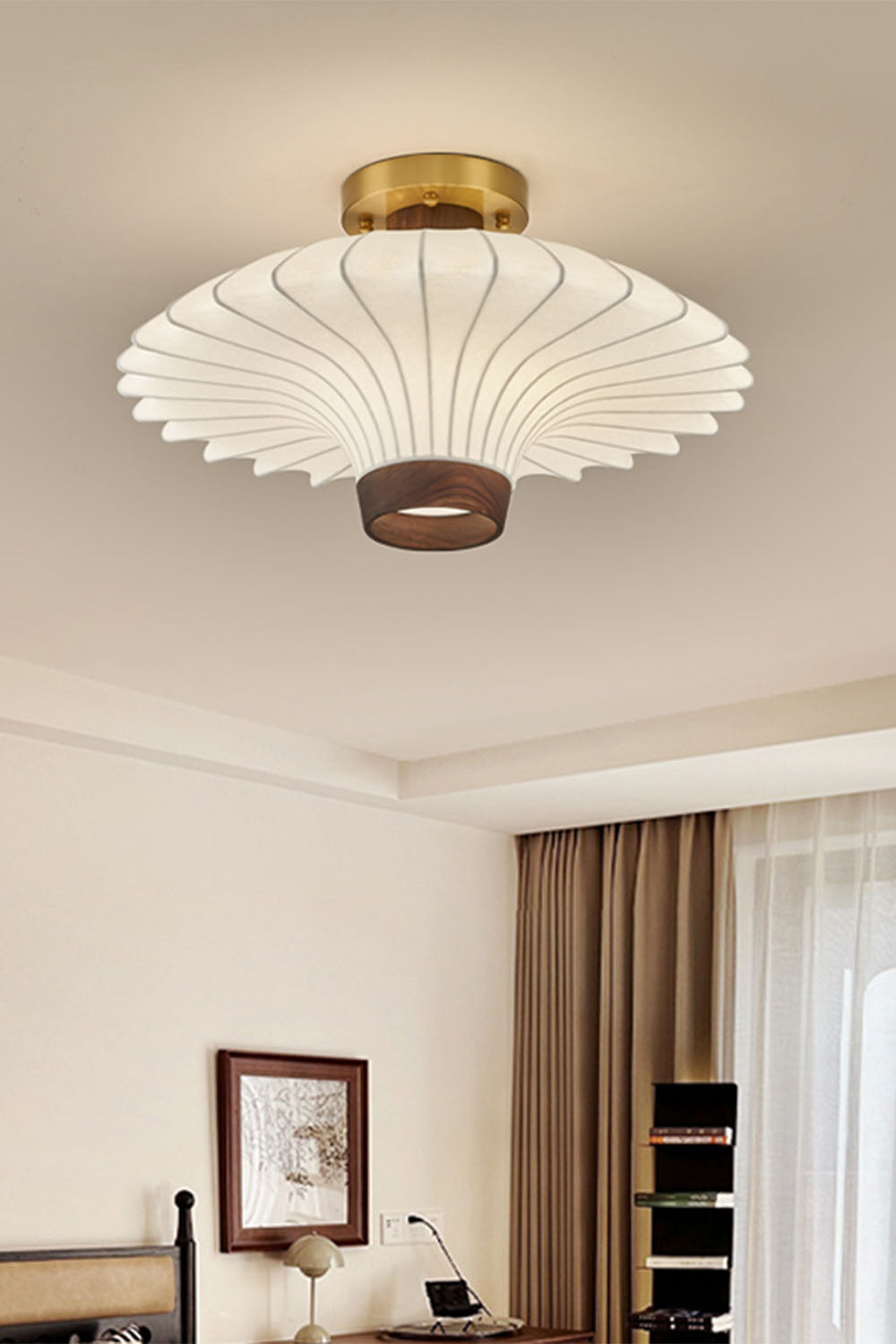 Silk Solid Wood Ceiling Lamp - view 4 | vexalamps