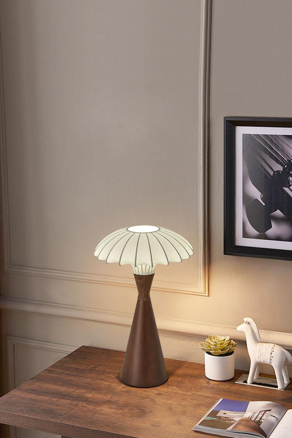 Silk Solid Wood Table Lamp - view 4 | vexalamps