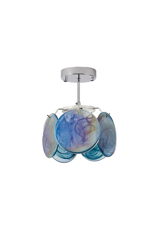 Single-tier Vistosi Style Glass Disc Ceiling Light | vexalamps