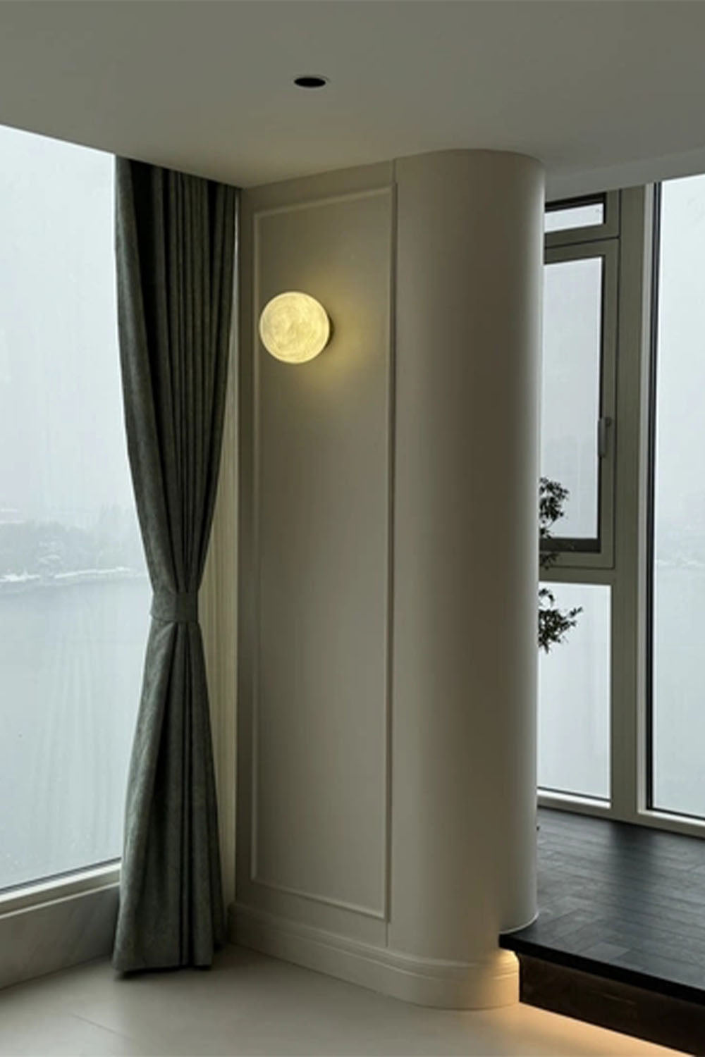 Snow-Vein Stone Globe Wall Lamp - view 11 | vexalamps