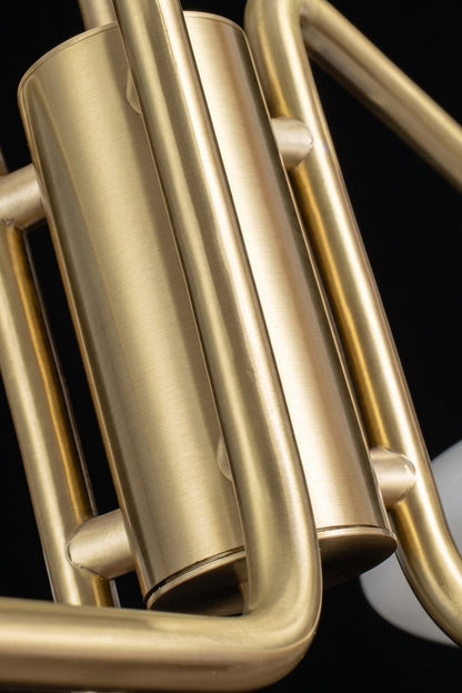 Solaris Alabaster Brass Chandelier |Brass detail | Samu  Lamp