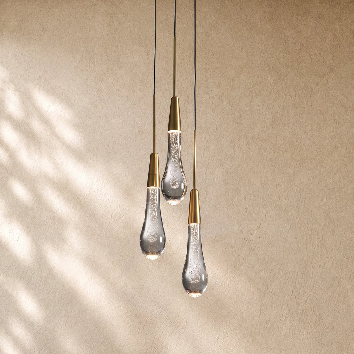 Soltaire 3-Light Pendant 3-Light Pendant - Brass
