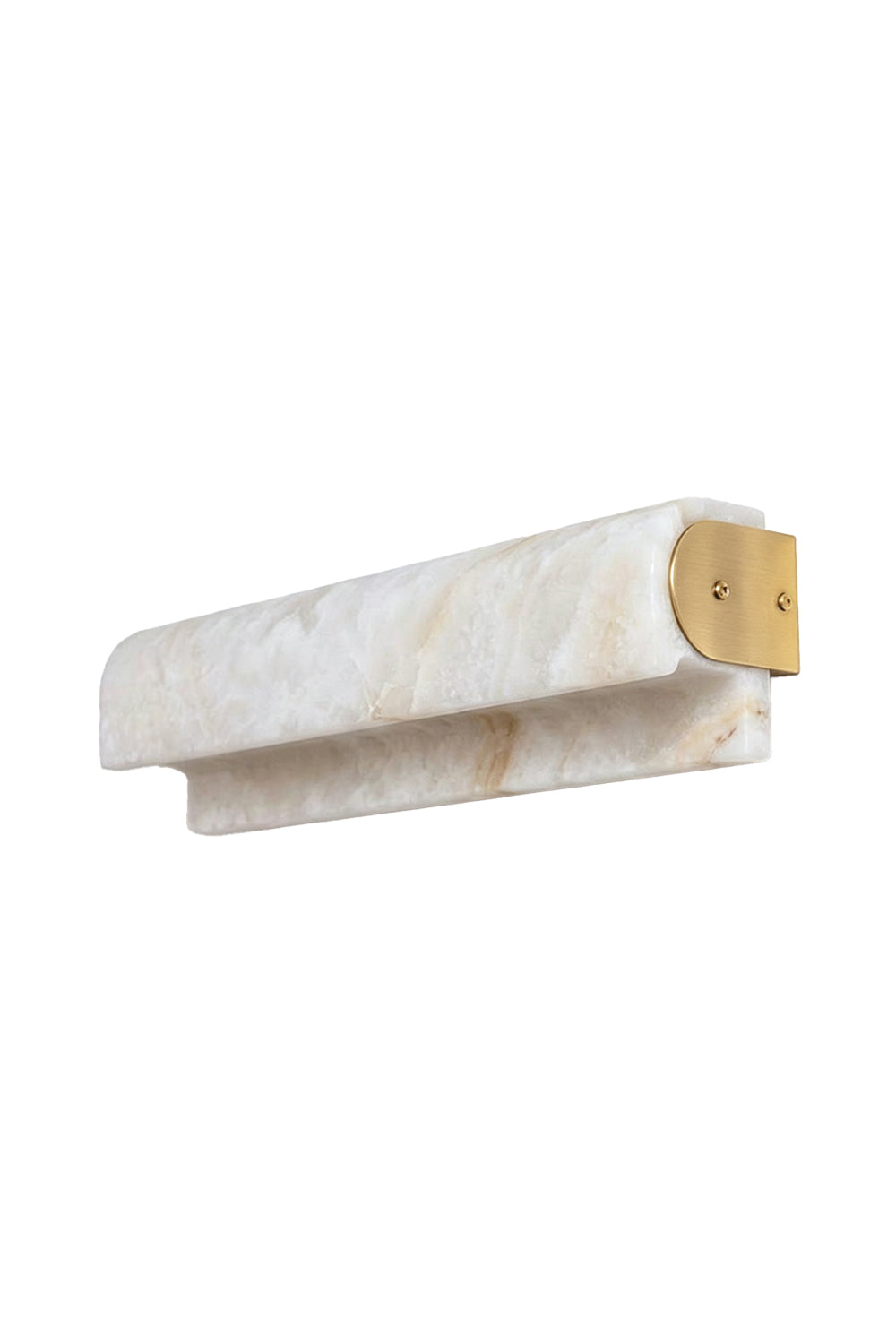 Soren Stacked Alabaster Wall Sconce featuring two rectangular bars of alabaster on a gold metal mount.