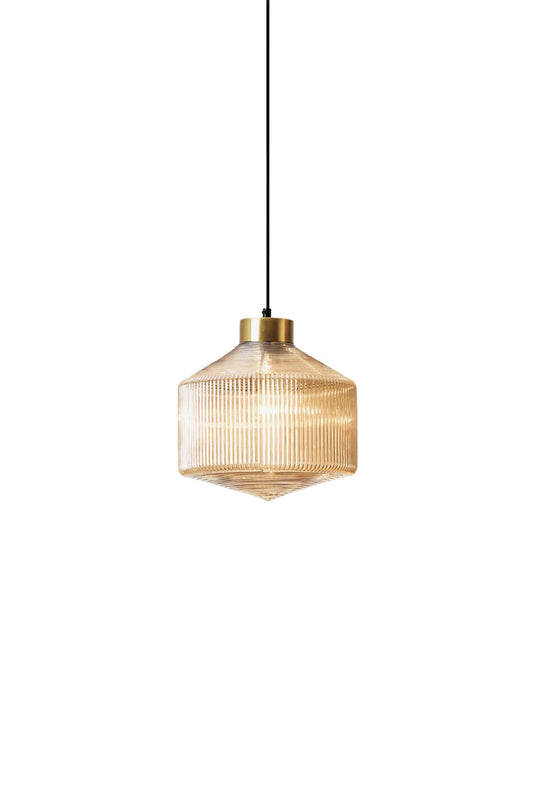Spiral Faceted Glass Pendant Light | vexalamps